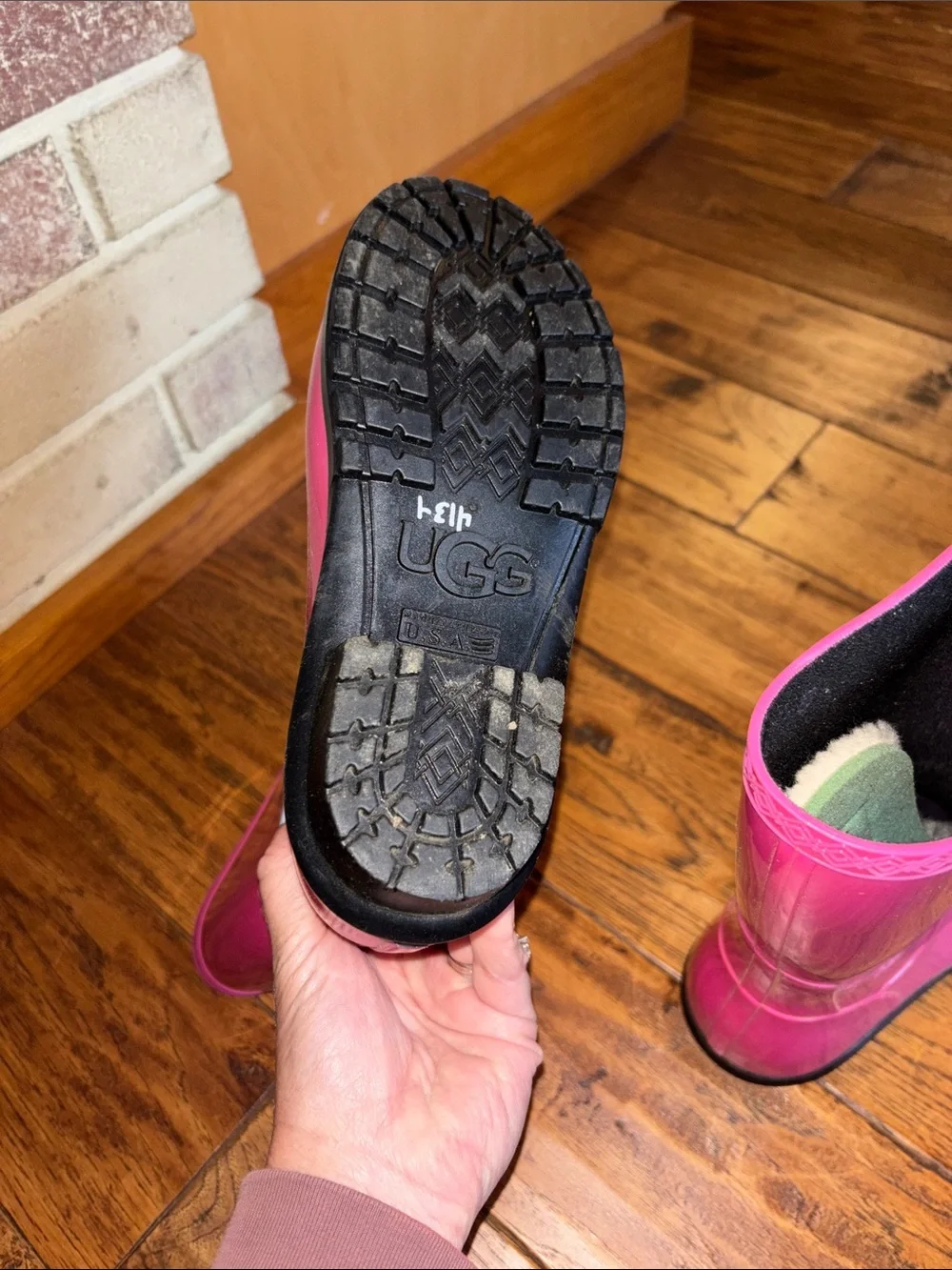 UGG Bright Pink Waterproof Mid-Calf Rain Boots